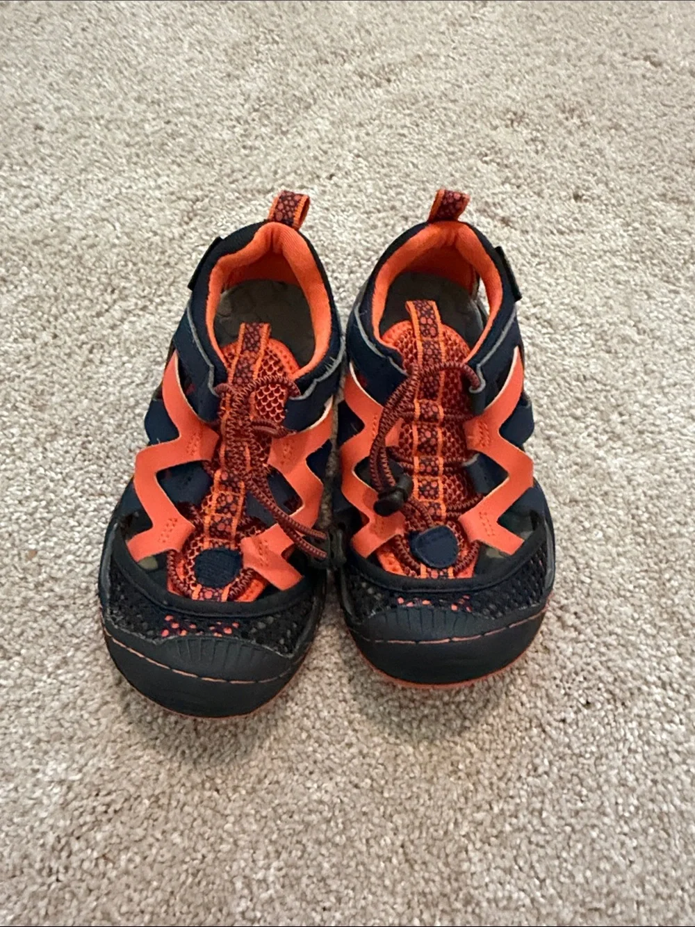 Jambu Kids Navy and Orange Water Shoes